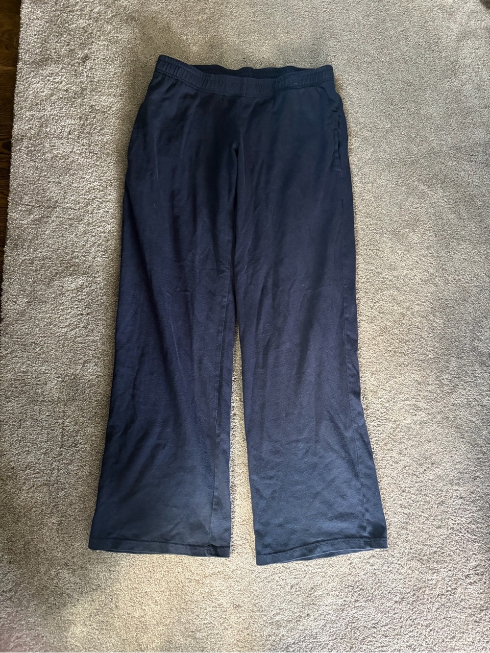 Brandy Women's Navy Wide-Leg Knit Pants